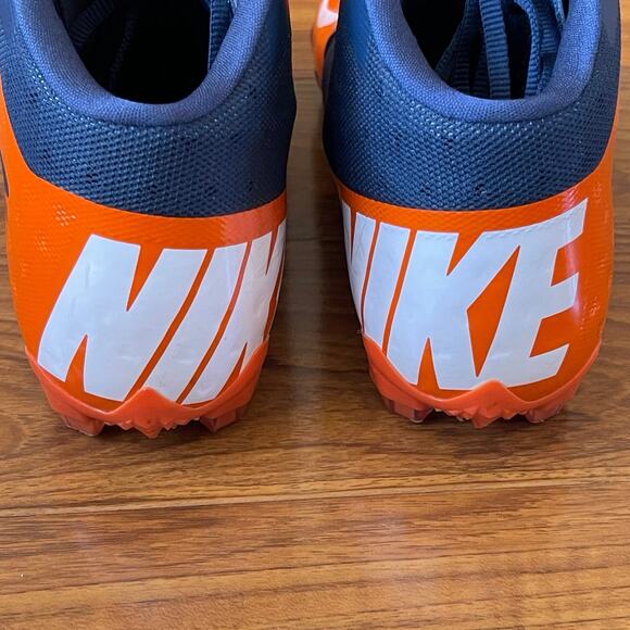 New Nike Hyperfuse Vapor Elite Football Cleats Broncos Orange Blue Size 14 - Picture 6 of 11